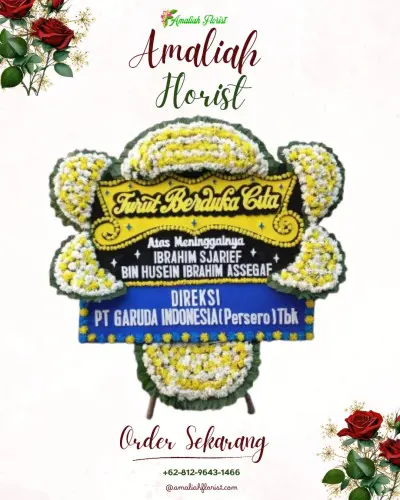 Papan Bunga Duka di Drono